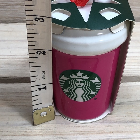 Starbucks Hot Pink Ceramic Cup Ornament - Winter 2021 - Picture 7 of 7